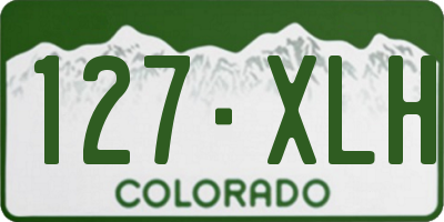 CO license plate 127XLH