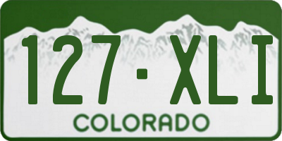 CO license plate 127XLI