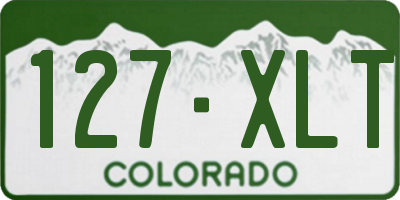 CO license plate 127XLT