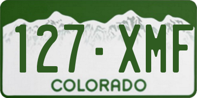 CO license plate 127XMF