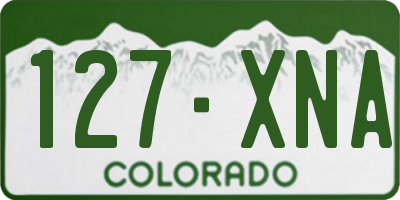 CO license plate 127XNA