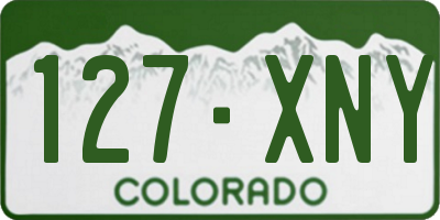 CO license plate 127XNY