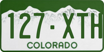 CO license plate 127XTH