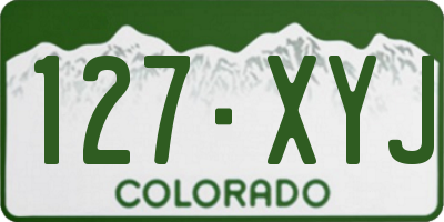 CO license plate 127XYJ