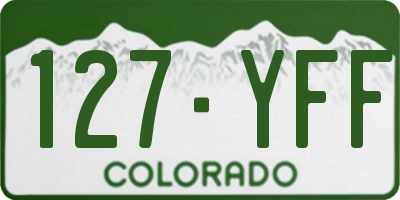CO license plate 127YFF