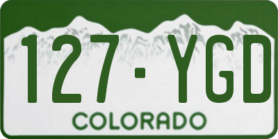 CO license plate 127YGD