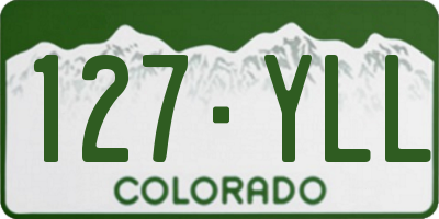CO license plate 127YLL