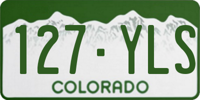 CO license plate 127YLS