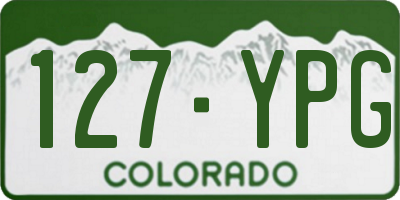 CO license plate 127YPG