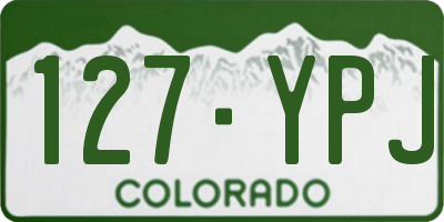 CO license plate 127YPJ