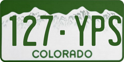 CO license plate 127YPS