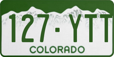 CO license plate 127YTT