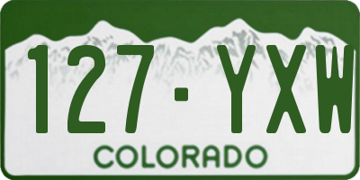 CO license plate 127YXW