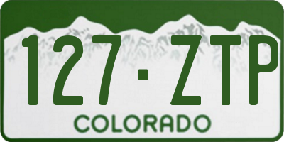 CO license plate 127ZTP