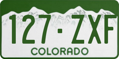 CO license plate 127ZXF