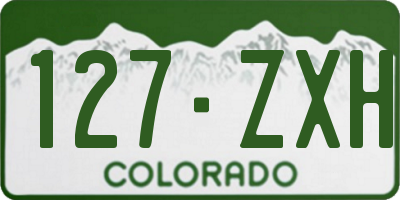 CO license plate 127ZXH