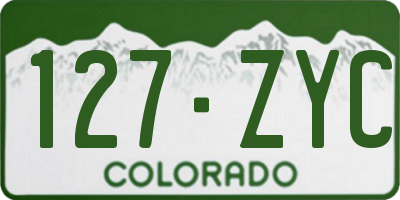 CO license plate 127ZYC