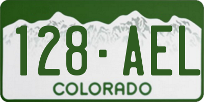 CO license plate 128AEL