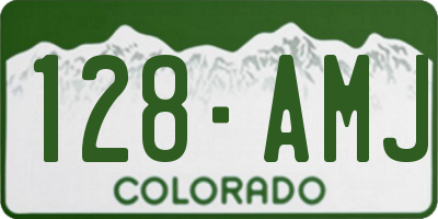 CO license plate 128AMJ