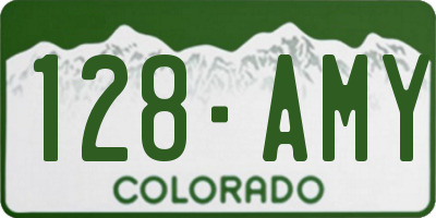 CO license plate 128AMY