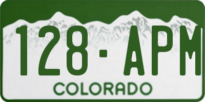 CO license plate 128APM