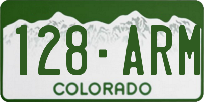 CO license plate 128ARM