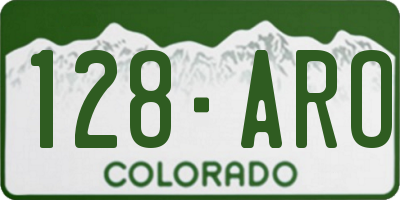 CO license plate 128ARO