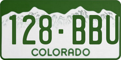 CO license plate 128BBU