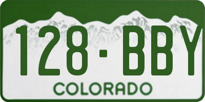 CO license plate 128BBY
