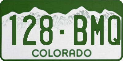 CO license plate 128BMQ