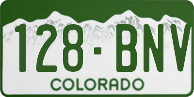 CO license plate 128BNV
