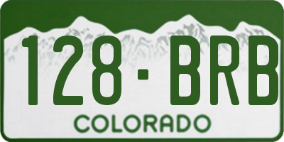 CO license plate 128BRB