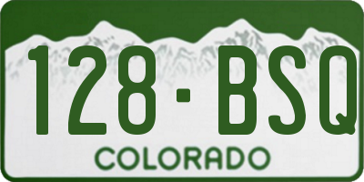 CO license plate 128BSQ