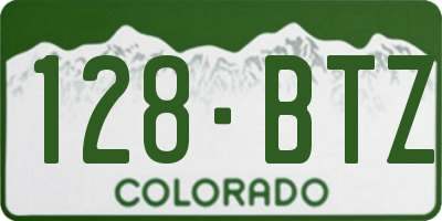 CO license plate 128BTZ