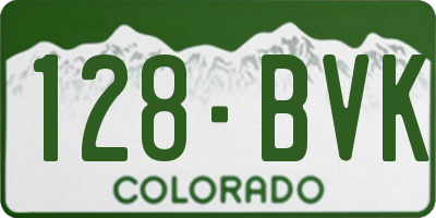 CO license plate 128BVK