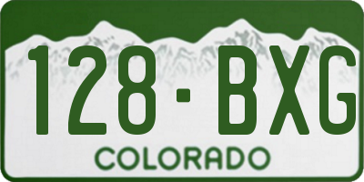 CO license plate 128BXG