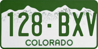 CO license plate 128BXV