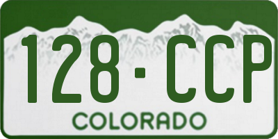 CO license plate 128CCP