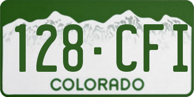 CO license plate 128CFI
