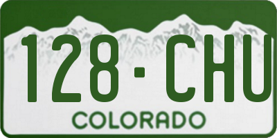 CO license plate 128CHU