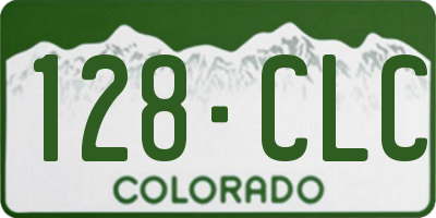 CO license plate 128CLC
