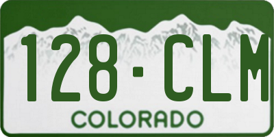 CO license plate 128CLM