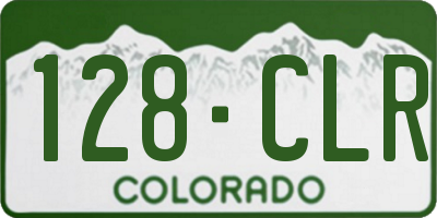 CO license plate 128CLR