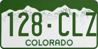 CO license plate 128CLZ