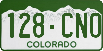 CO license plate 128CNO