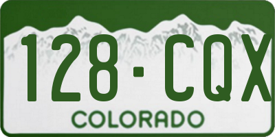 CO license plate 128CQX