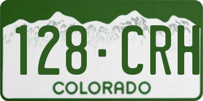 CO license plate 128CRH