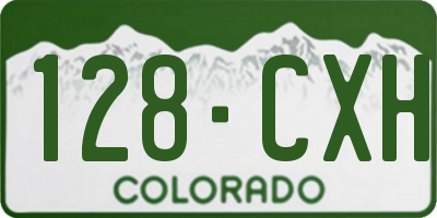 CO license plate 128CXH