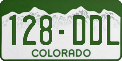 CO license plate 128DDL