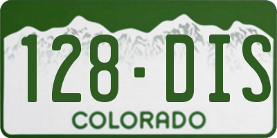 CO license plate 128DIS